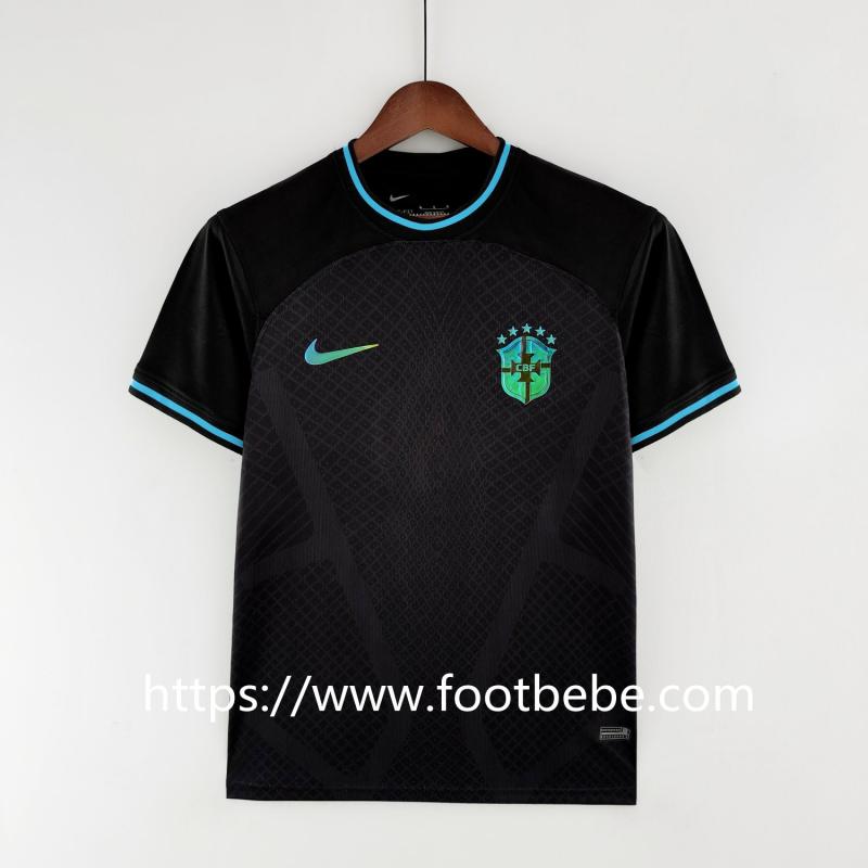 Maillot de foot Brésil Coupe du monde 2022 exterieur noir