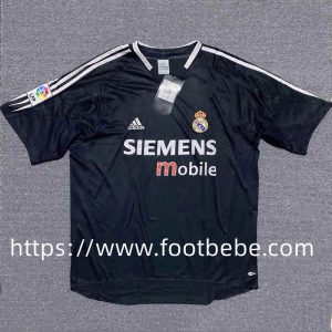 Maillot de foot vintage Real Madrid 2004 2005 exterieur noir