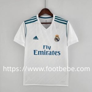 Maillot de foot vintage Real Madrid 2017 2018 domicile blanc