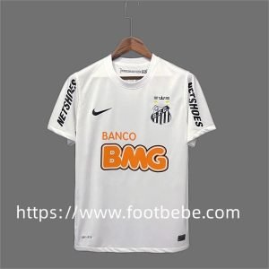 Maillot de foot vintage Santos 2011 2012 domicile blanc