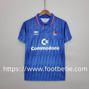 Maillot de foot vintage Chelsea 1989 1991 domicile bleu