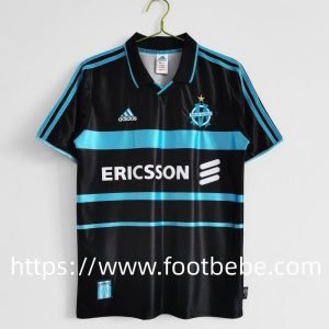Maillot de foot vintage Marseille 1999 2000 third bleu noir