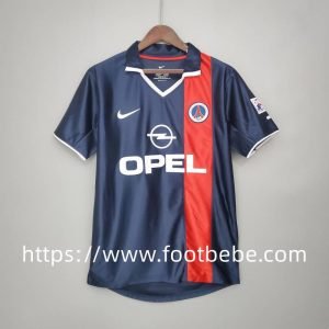 Maillot de foot vintage PSG 2001 2002 domicile bleu