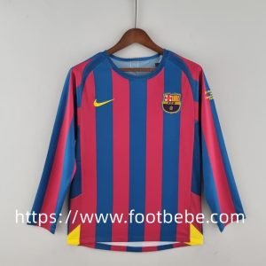 Maillot vintage Barcelone 2005 2006 domicile manches longues