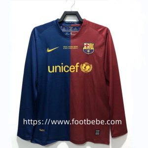 Maillot vintage Barcelone 2008 2009 domicile manches longues