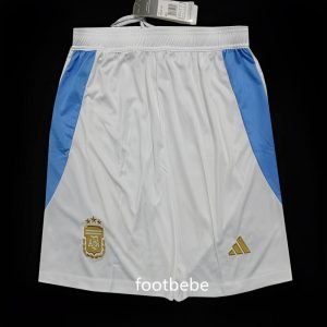 Short de foot Argentine 3 étoiles 2024 Blanc