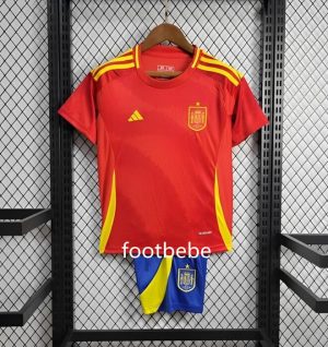 Maillot Espagne Enfant Euro 2024 domicile rouge_3