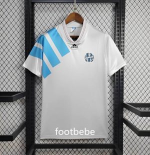 Maillot Marseille Vintage 1992 1993 domicile Blanc