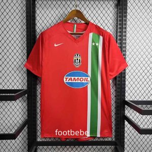Maillot de foot vintage Juventus 2005 2006 exterieur rouge