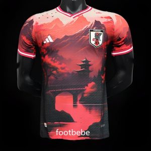 Maillot Match Japon 2024 coucher de soleil rouge