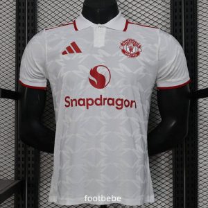 Maillot Match Manchester United 2025 2026 Blanc Polo