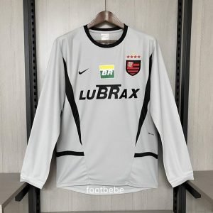Maillot flamengo Vintage 2002 2003 gris Manches longues