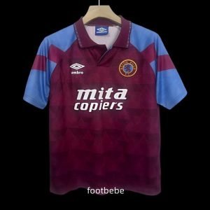 Maillot Aston Villa Vintage 1990 1992 domicile