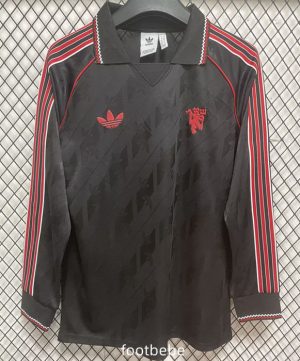 Maillot Manchester United 2025 2026 Manches longues noires