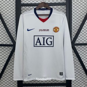 Maillot Manchester United vintage 2008 2009 exterieur Manches longues