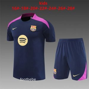 Ensemble Barcelone Enfant 2025 2026 Bleu royal