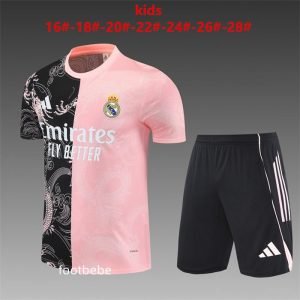 Ensemble Real Madrid Enfant 2025 2026 Noir et rose