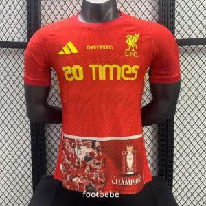 Maillot Match Liverpool 2025 20 fois champion