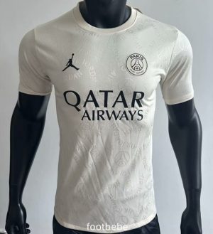 Maillot Match PSG Jordan 2025 2026 blanc cassé