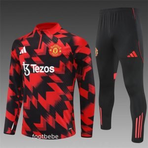 Survetement Manchester United 2025 2026 Rouge et noir