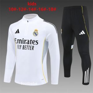 Survetement Real Madrid Enfant 2025 2026 blanc