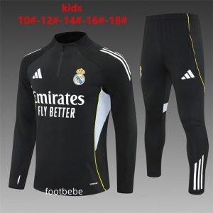 Survetement Real Madrid Enfant 2025 2026 noir