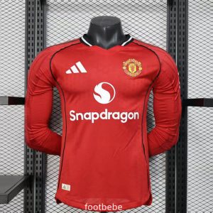 Maillot Match Manchester United 2025 2026 domicile Manches longues