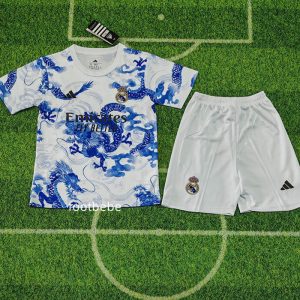 Maillot Real Madrid Enfant 2025 2026 Dragon Blanc B