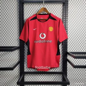 Maillot Manchester United Vintage 2002 2004 Domicile Rouge
