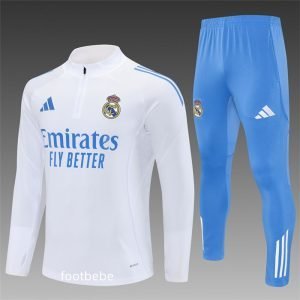 Survetement Real Madrid 2025 2026 Blanc bleu