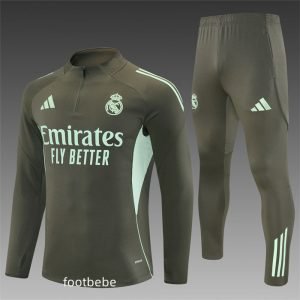 Survetement Real Madrid 2025 2026 Vert militaire