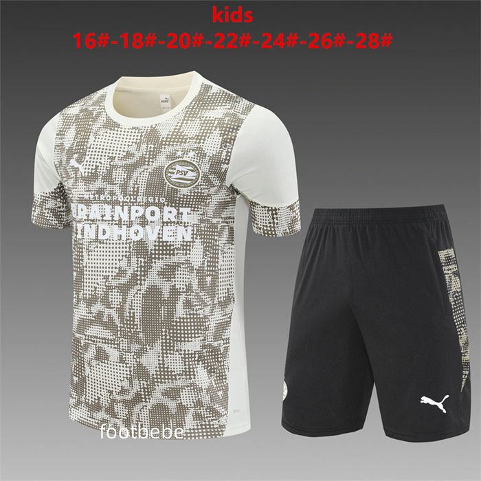 Ensemble PSV Eindhoven Enfant 2025 2026 Camouflage Jaune clair