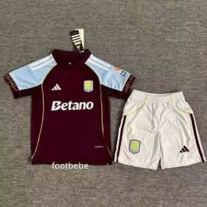 Maillot Aston Villa Enfant 2025 2026 domicile