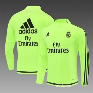 Survetement Real Madrid Vintage 2015 2016 Vert fluo
