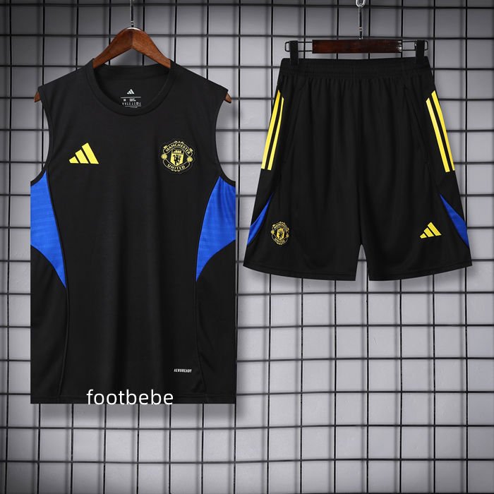 Ensemble Manchester United 2025 2026 Noir Sans manches