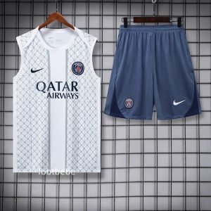 Ensemble PSG 2025 2026 Sans manches Concept Blanc