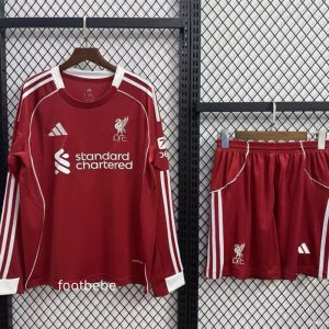 Maillot Liverpool Enfant 2025 2026 domicile manches longues