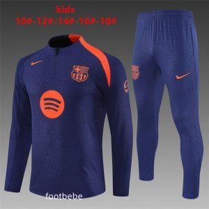 Survetement Barcelone Enfant 2025 2026 Bleu roi C