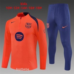 Survetement Barcelone Enfant 2025 2026 Orange C
