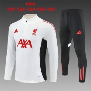 Survetement Liverpool Enfant 2025 2026 Blanc