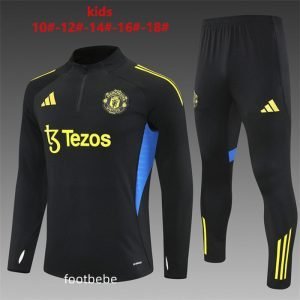 Survetement Manchester United Enfant 2025 2026 Noir