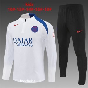 Survetement PSG Enfant 2025 2026 Blanc