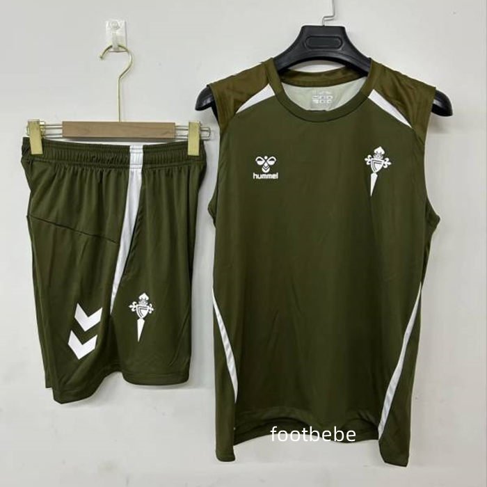 Ensemble Celta de Vigo 2025 2026 Vert Militaire Sans Manches