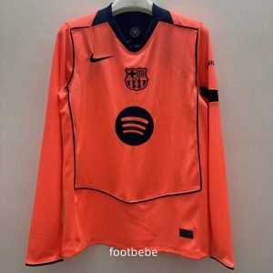 Maillot Barcelone 2025 2026 Third Orange Manches longues