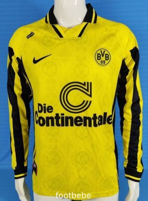 Maillot Dortmund Vintage 1996 1997 domicile Manches longues