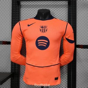 Maillot Match Barcelone 2025 2026 Third Orange Manches longues