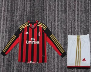 Maillot AC Milan Enfant Vintage 2013 2014 domicile Manches longues