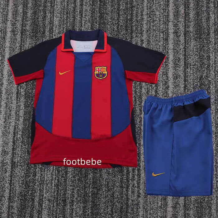 Maillot Barcelone Enfant Vintage 2003 2004 domicile