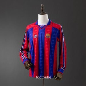Maillot Barcelone Vintage 1996 1997 domicile Manches longues
