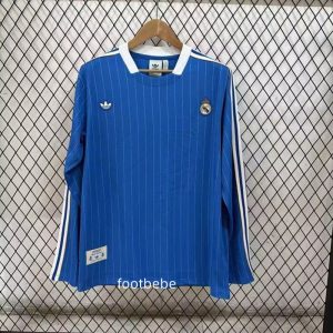 Maillot Real Madrid 2025 2026 Bleu rétro Manches longues